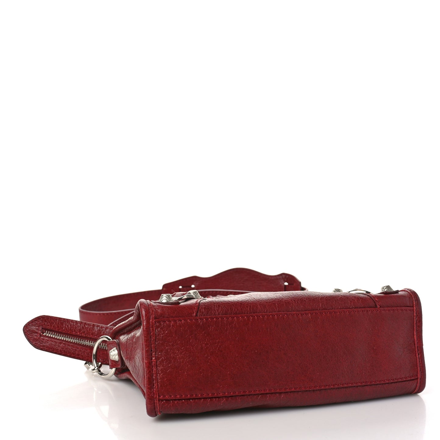 Agneau Giant 12 Silver Hardware Mini City Rouge Cerise