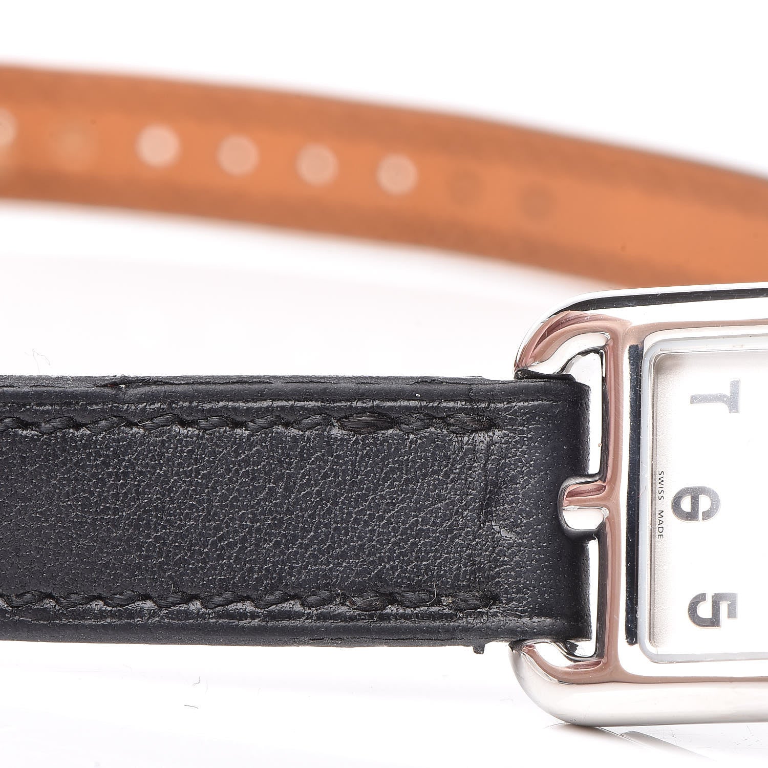 Hermes Stainless Steel Barenia 20mm Nantucket Double Tour Quartz Watch Noir 14 of 14