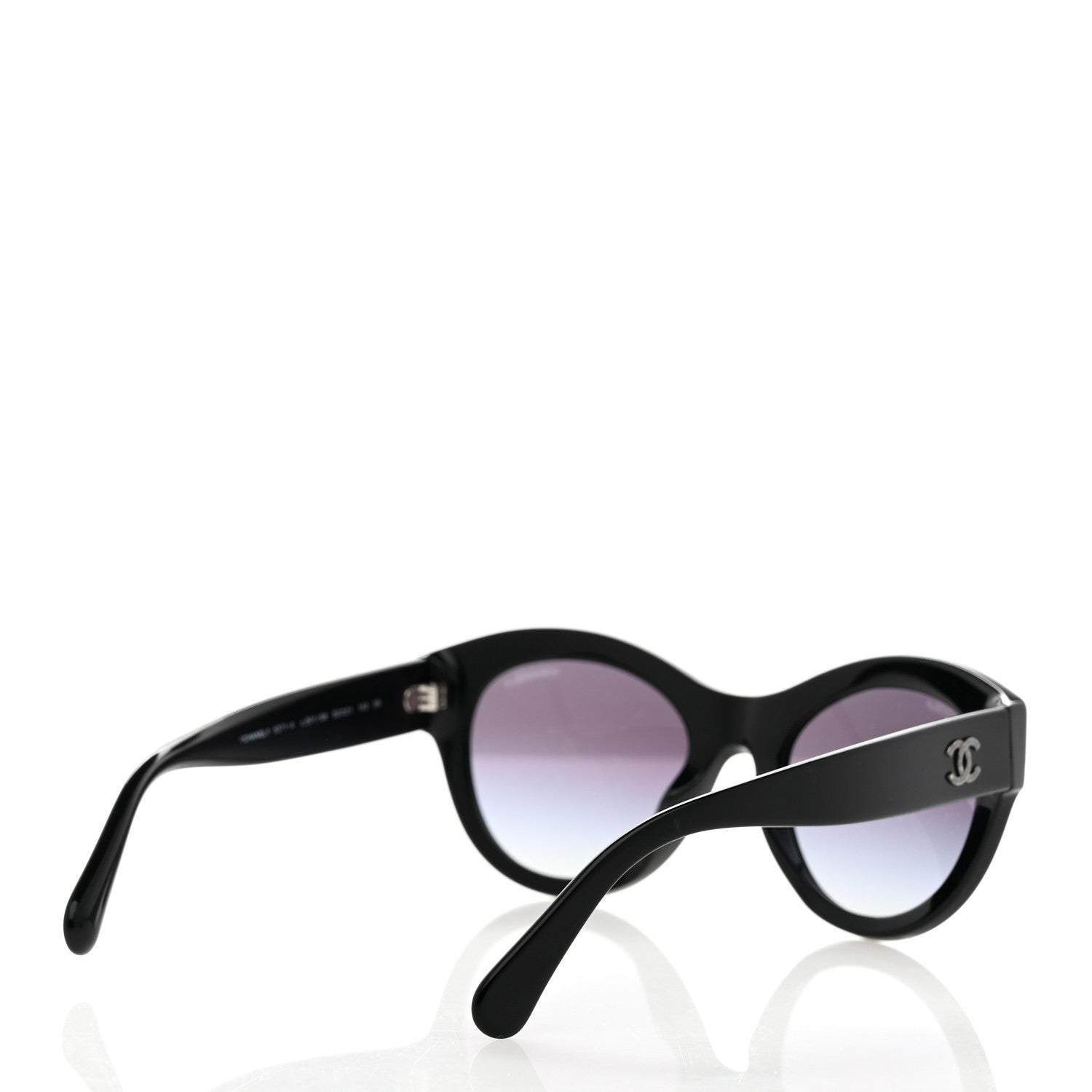 Chanel Acetate Butterfly Sunglasses 5371 Black 4 of 8