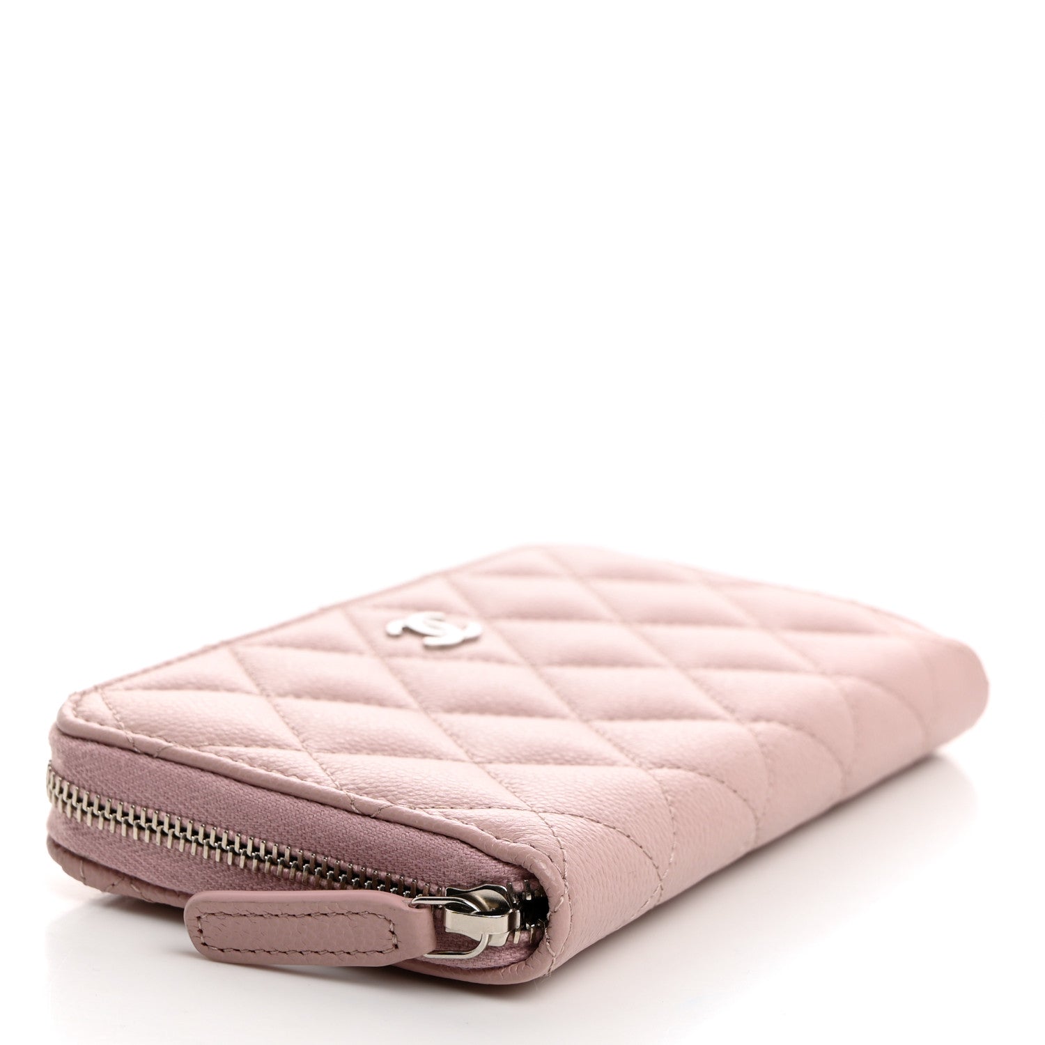 Chanel Caviar Quilted Medium Zip Around Wallet Light Pink 4 of 9