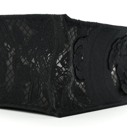 Christian Dior Embroidered 3D Macrame D-Lace Butterfly Medium Book Tote Black Multicolor 10 of 10
