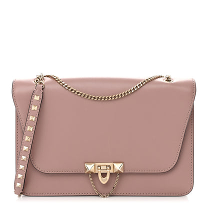 Valentino Garavani Vitello Medium Rockstud Demilune Shoulder Bag Lipstick 1 of 18