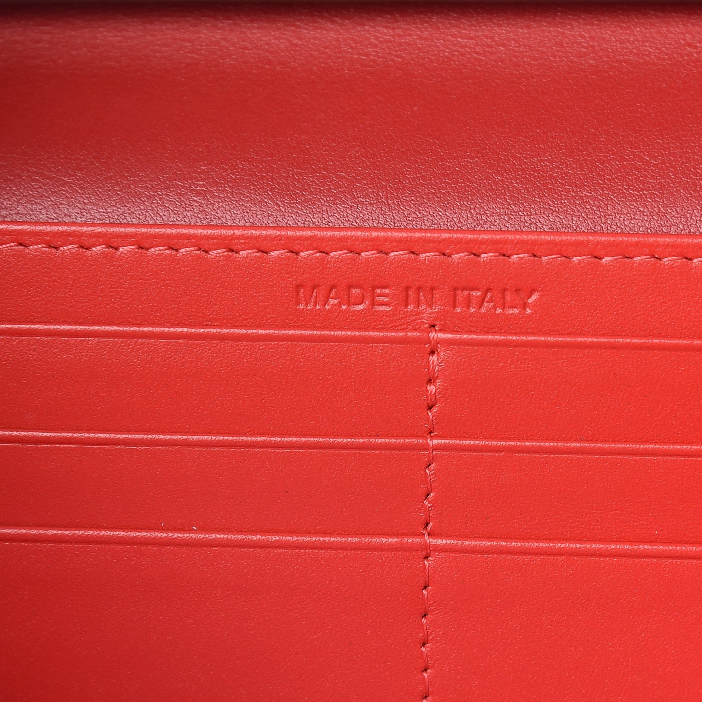 Patent Metallic Calfskin Spikes Boudoir Chain Wallet Red