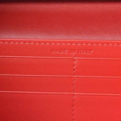 Christian Louboutin Patent Metallic Calfskin Spikes Boudoir Chain Wallet Red 7 of 7
