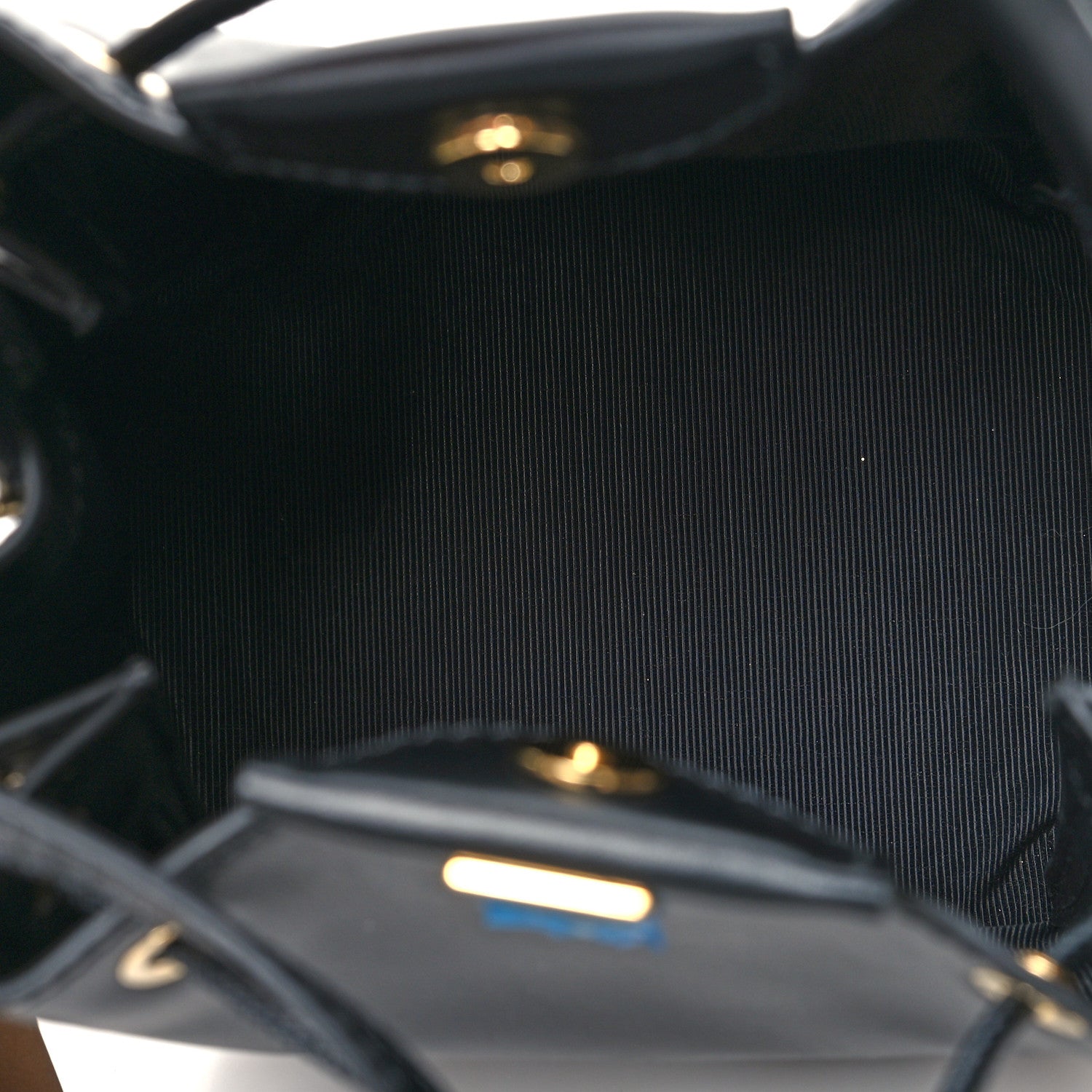 Burberry Calfskin Monogram Motif TB Bucket Black 5 of 12