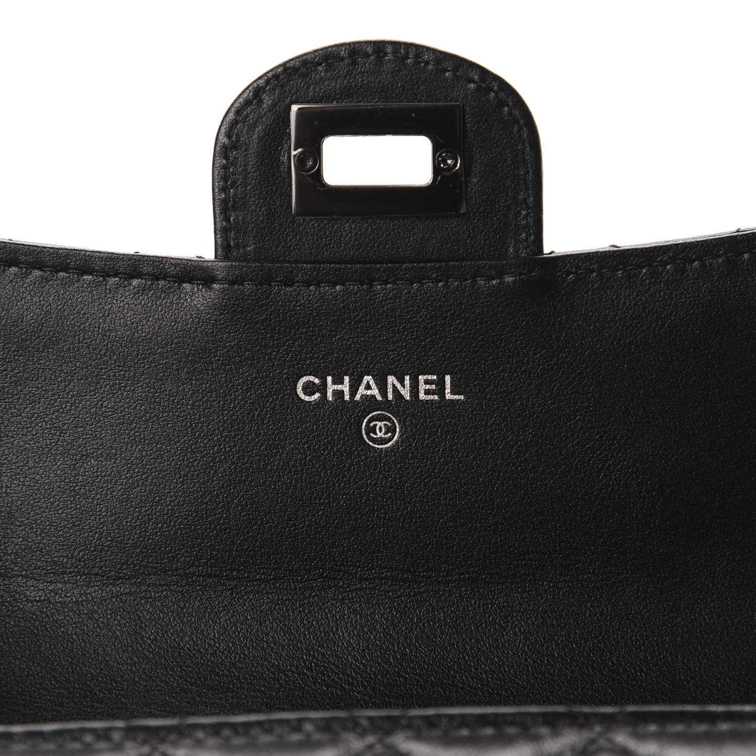 Chanel Aged Calfskin Quilted 2.55 Reissue Medium Flap Wallet So Black 6 of 8