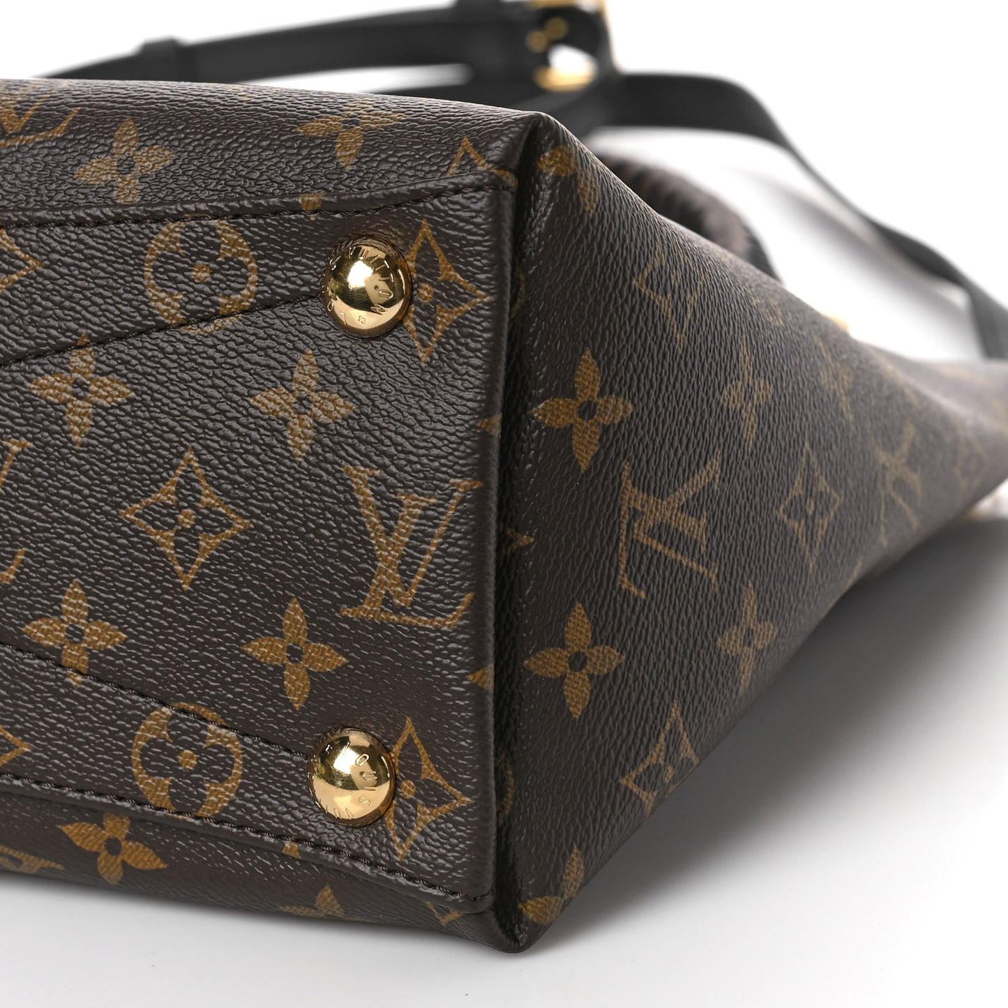 Monogram Braided V Tote MM Creme