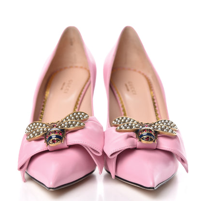 Gucci Nappa Queen Margaret Mid Heel Pumps 41 and 41.5 Sugar Pink 2 of 15