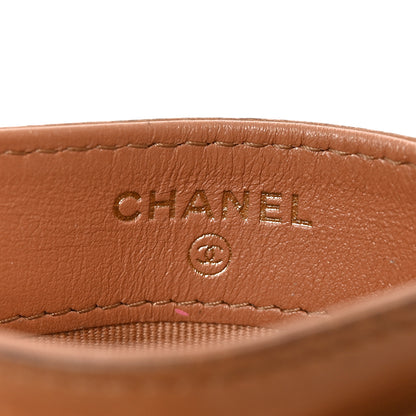 Chanel Lambskin Quilted Chanel 19 Card Holder Brown 5 of 10