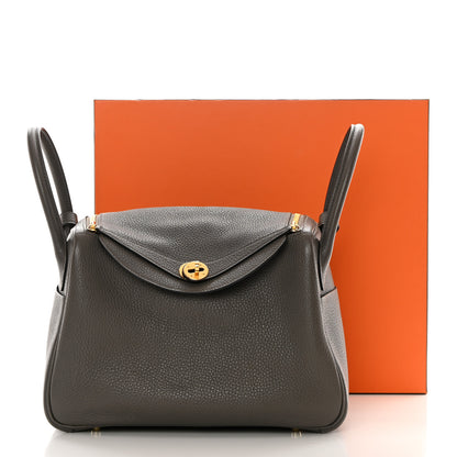 Hermes Taurillon Clemence Lindy 30 Etain 18 of 18