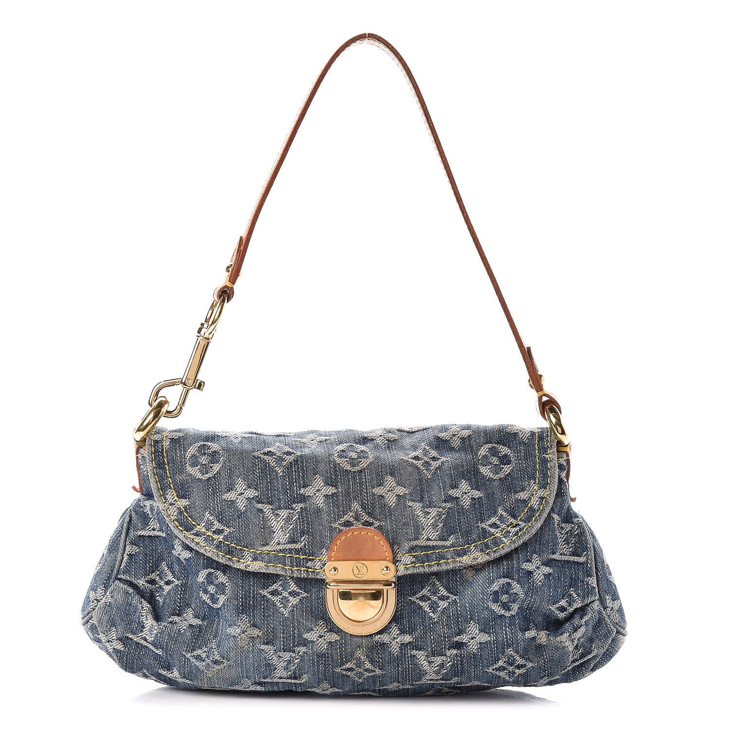 Louis Vuitton Monogram Denim Mini Pleaty Blue 1 of 15