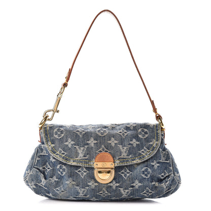 Louis Vuitton Monogram Denim Mini Pleaty Blue 1 of 15