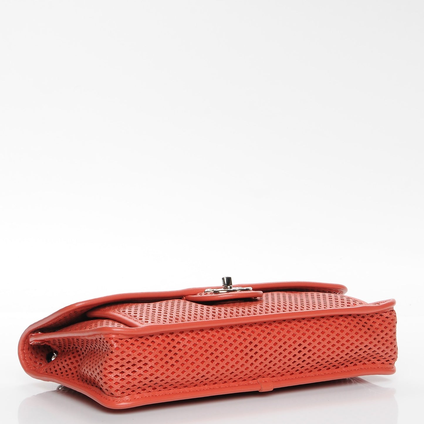 Perforated Calfskin Up In The Air Flap Red