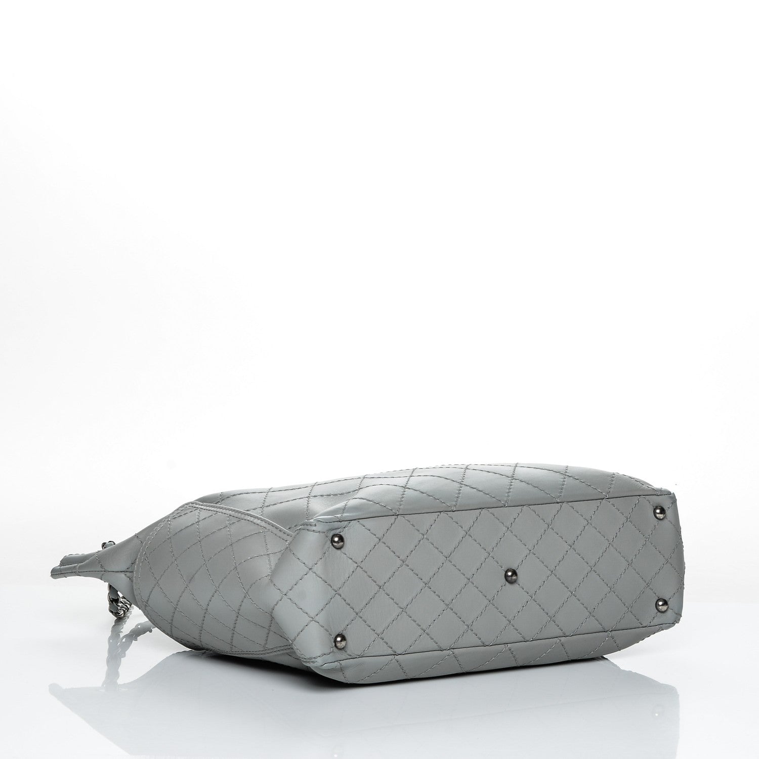 Chanel Calfskin Stitched CC Pocket Hobo Grey 4 of 7