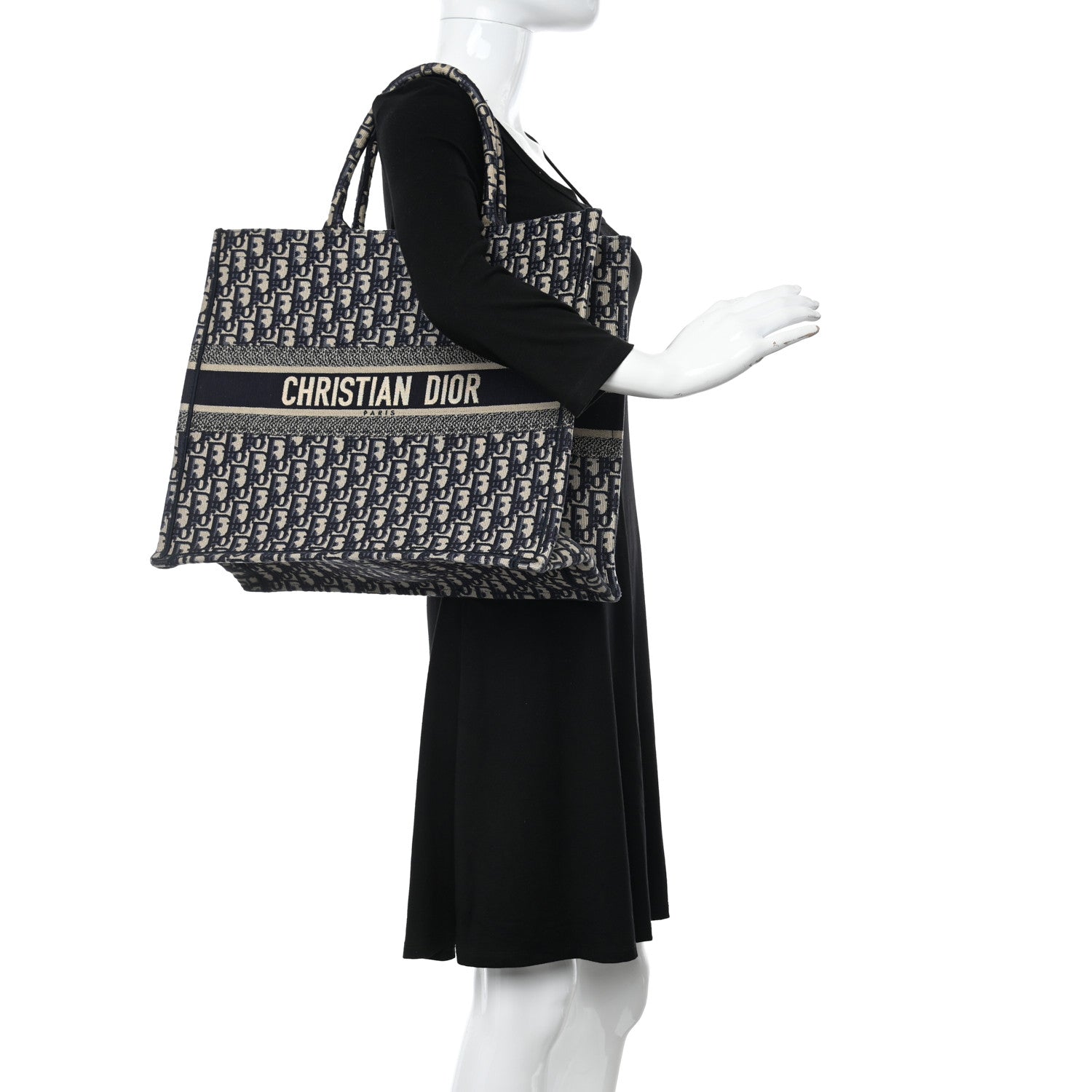 Christian Dior Oblique Large Book Tote Blue Multicolor 2 of 11