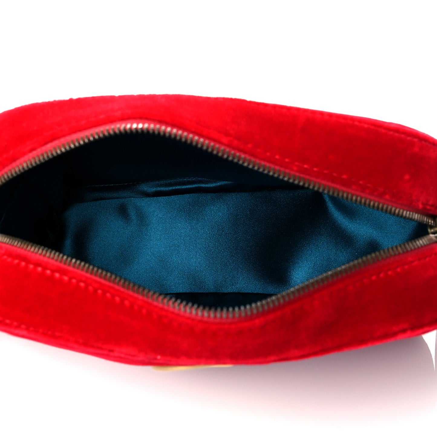 Velvet Matelasse Small GG Marmont Chain Shoulder Bag Hibiscus Red