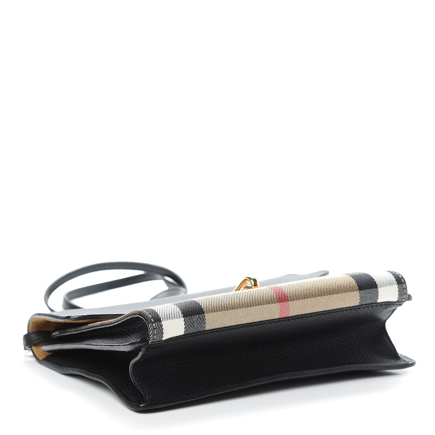 Derby Calfskin House Check Small Macken Crossbody Bag Black