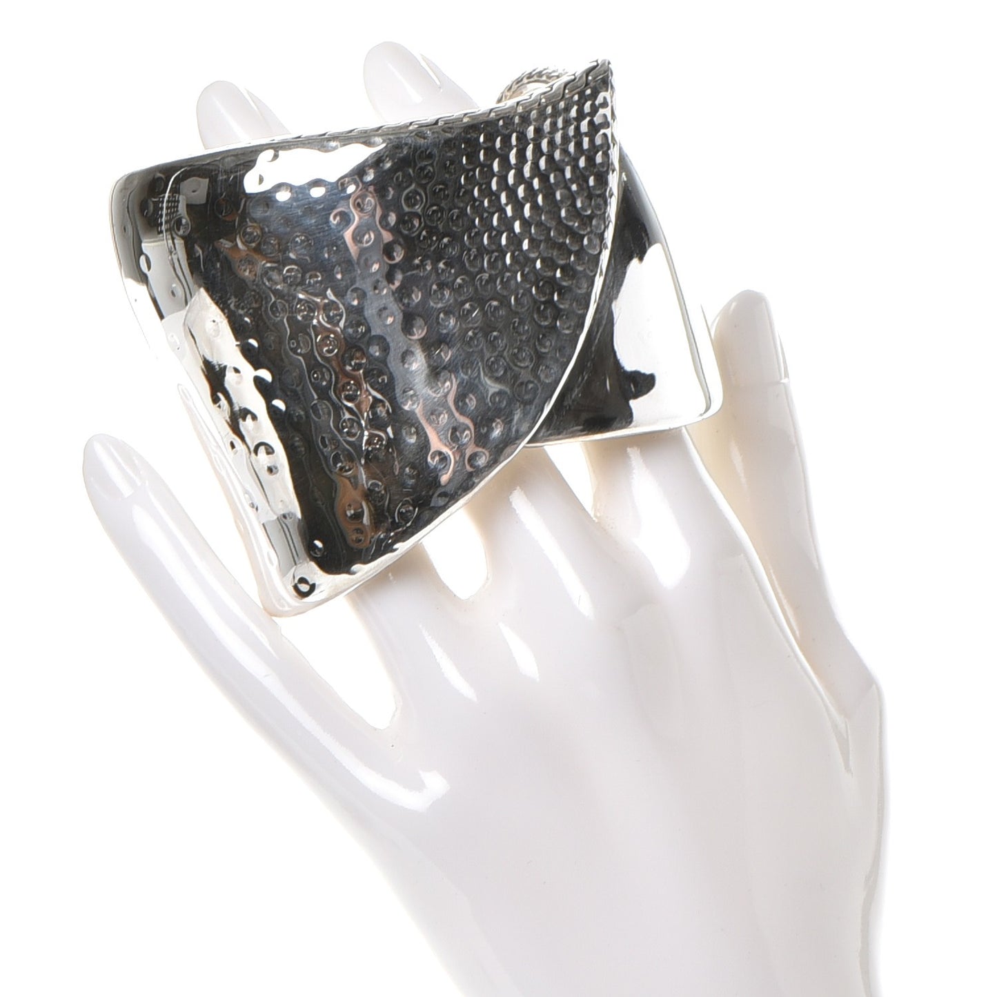 Sterling Silver Palu Kapal Wide Bypass Cuff