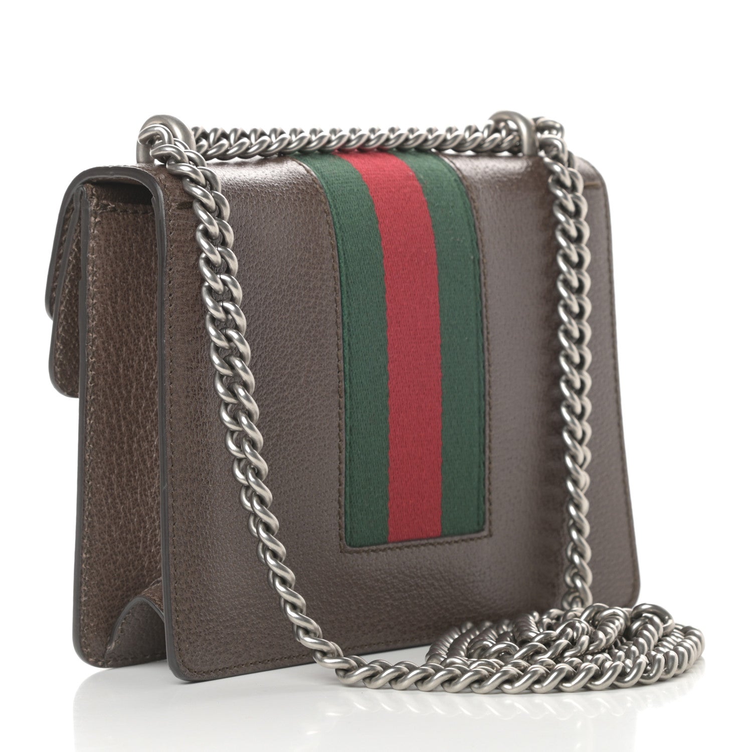 Gucci Textured Calfskin Web Mini Dionysus Shoulder Bag New Acero 3 of 10