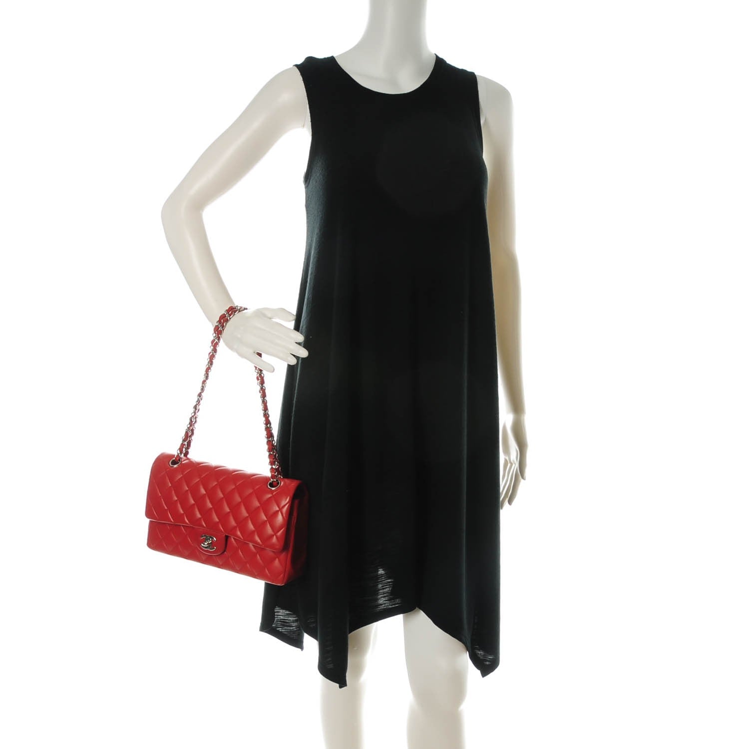 Chanel Lambskin Quilted Medium Double Flap Red 2 of 8