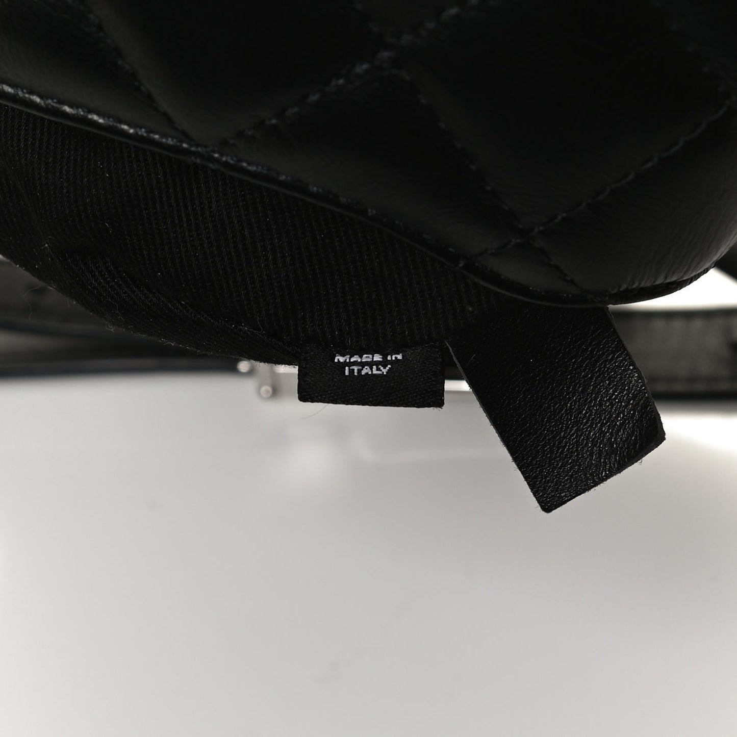 Calfskin Quilted CC Uniform Flap Belt Bag Black