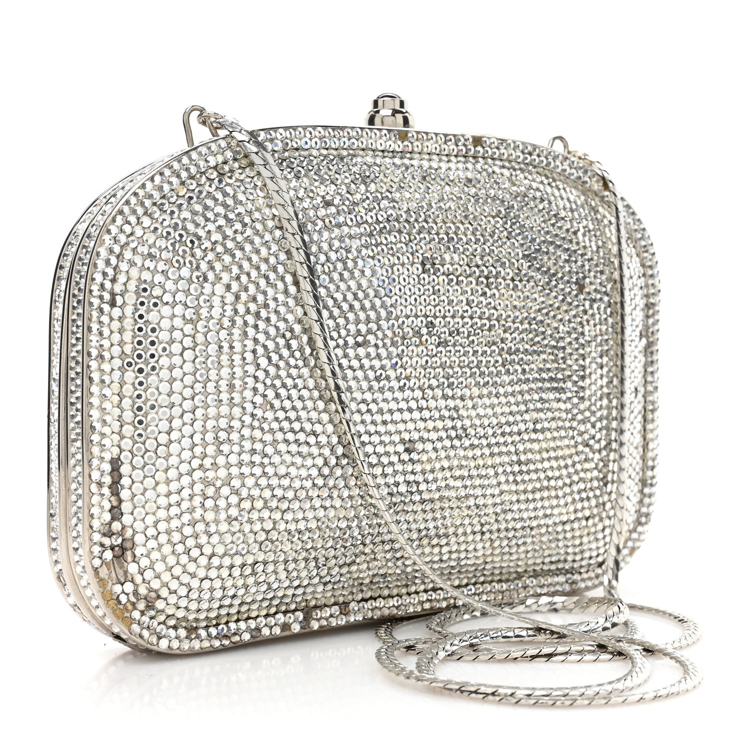 Judith Leiber Swarovski Crystal Flower Minaudiere Clutch 4 of 18