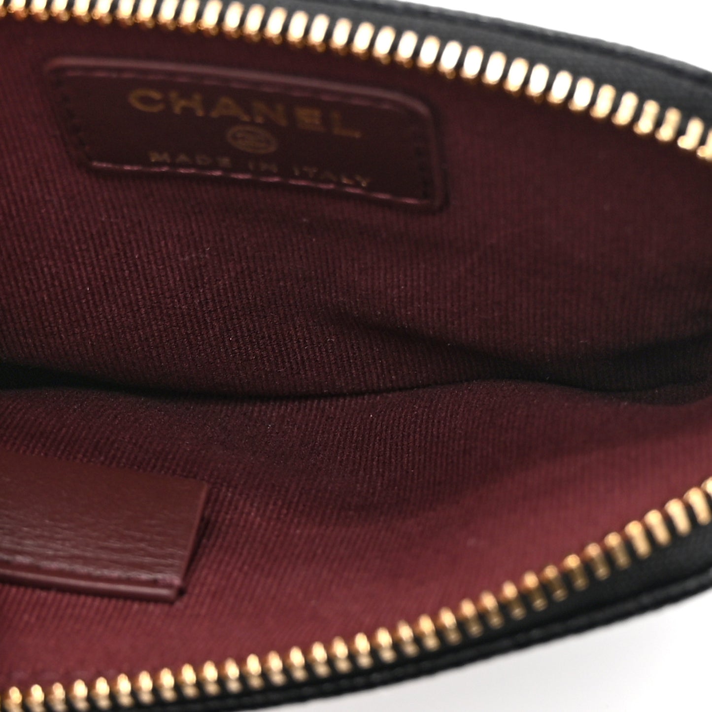 Caviar Quilted Zip Card Holder Wallet Black