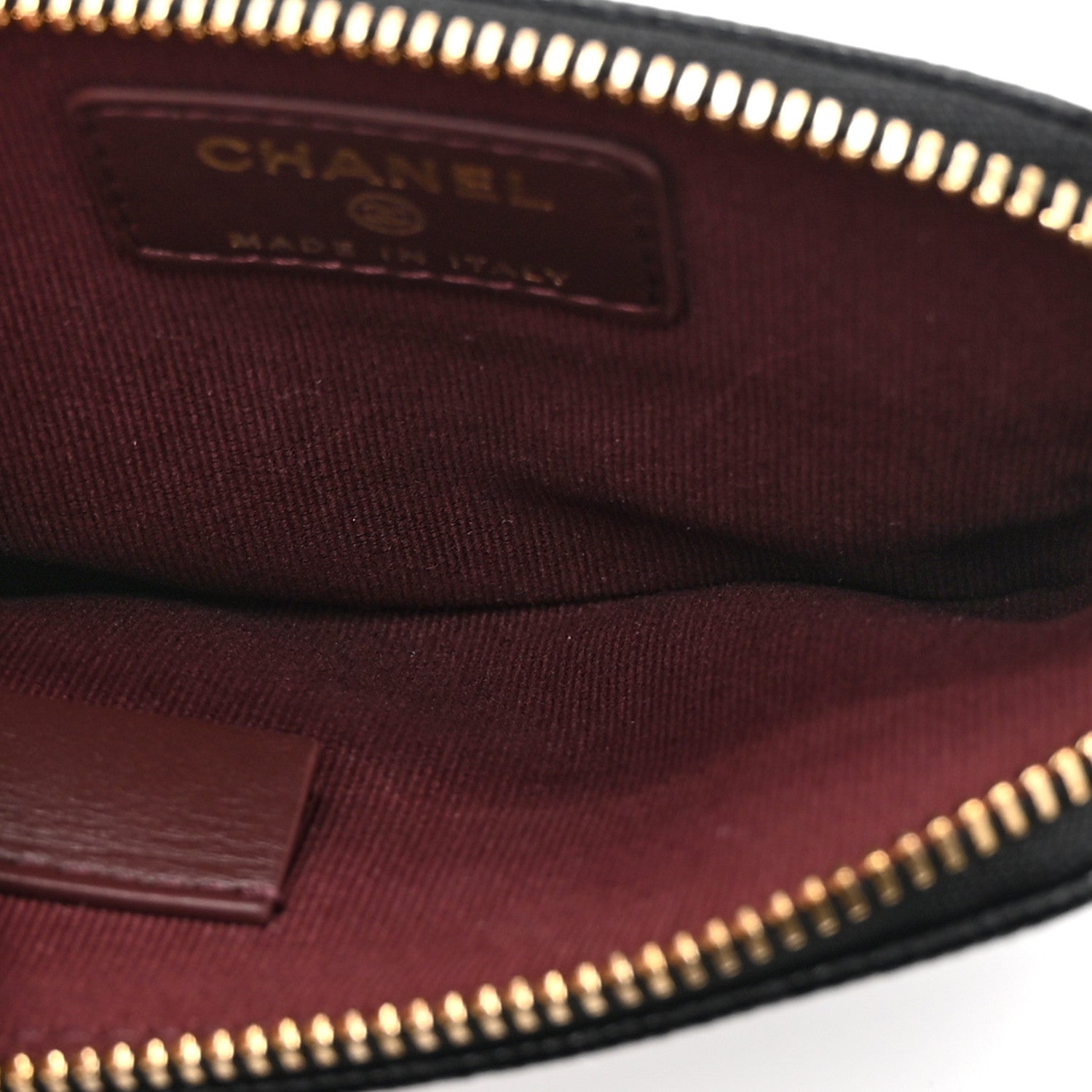 Chanel Caviar Quilted Zip Card Holder Wallet Black 5 of 9