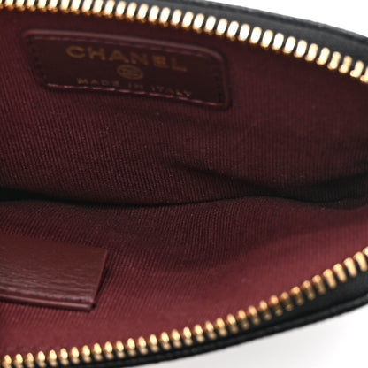 Chanel Caviar Quilted Zip Card Holder Wallet Black 5 of 9