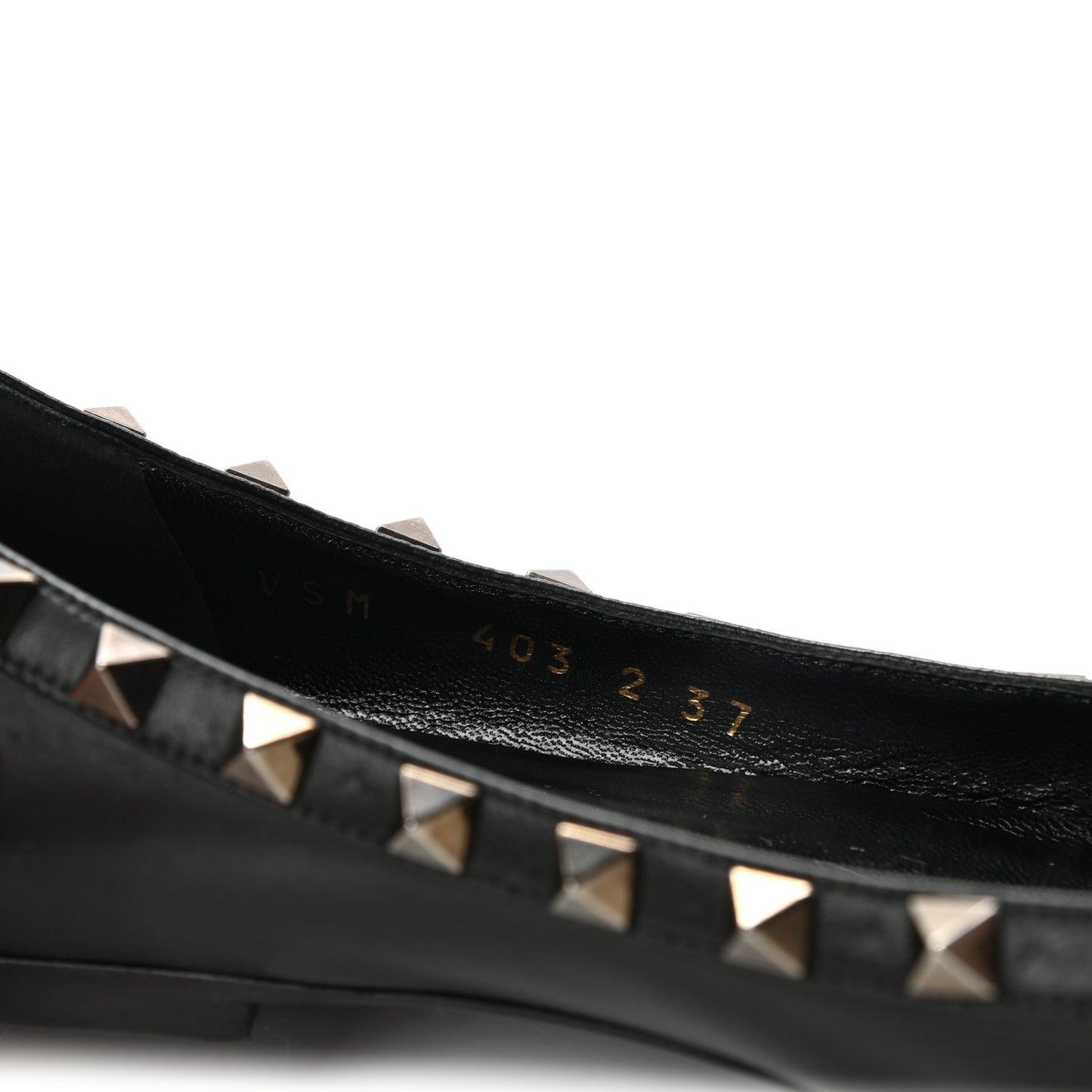 Nappa Rockstud Ballerina Flats 37 Black