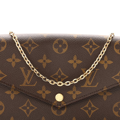 Louis Vuitton Monogram Pochette Felicie Chain Wallet Fuchsia 7 of 10
