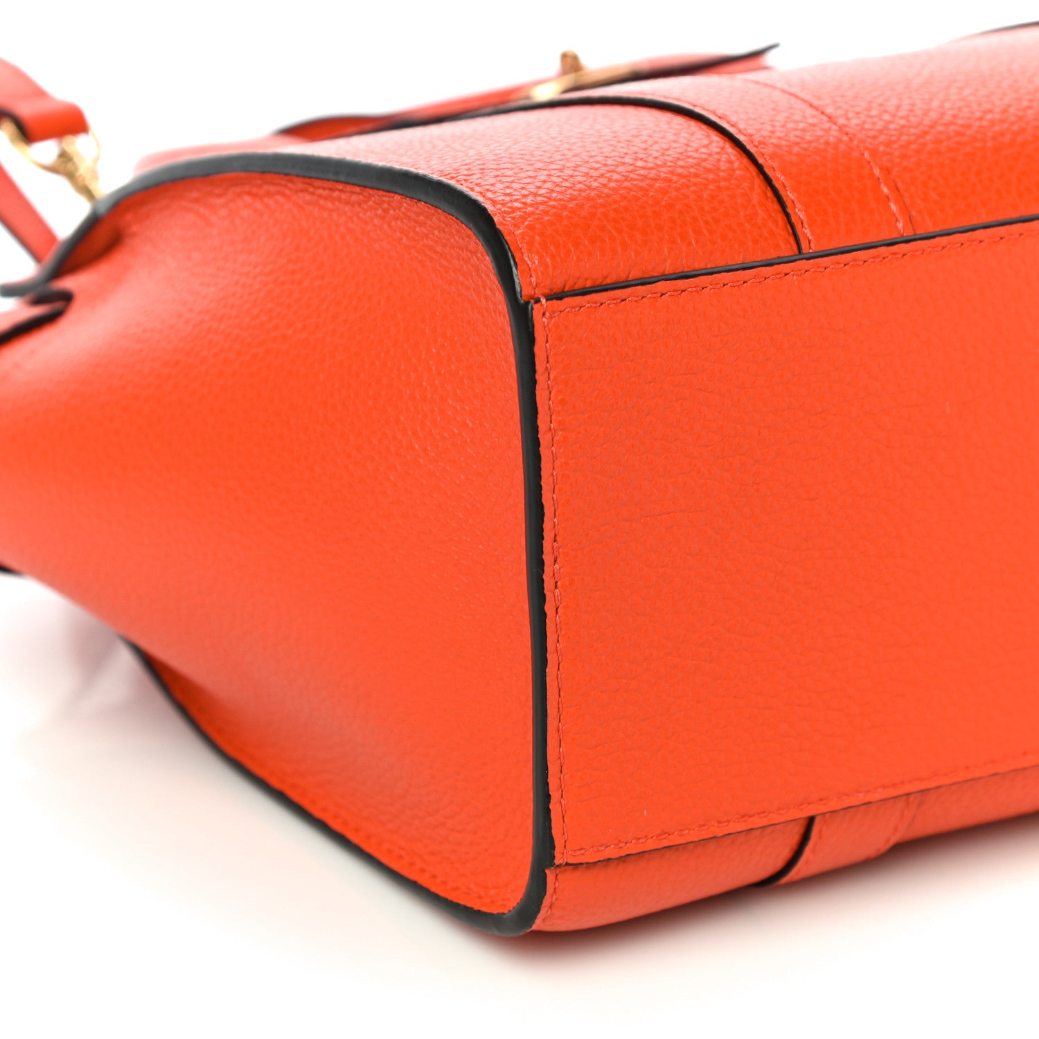 Mulberry Classic Grain Calfskin Small Bayswater Zip Tote Orange 7 of 8