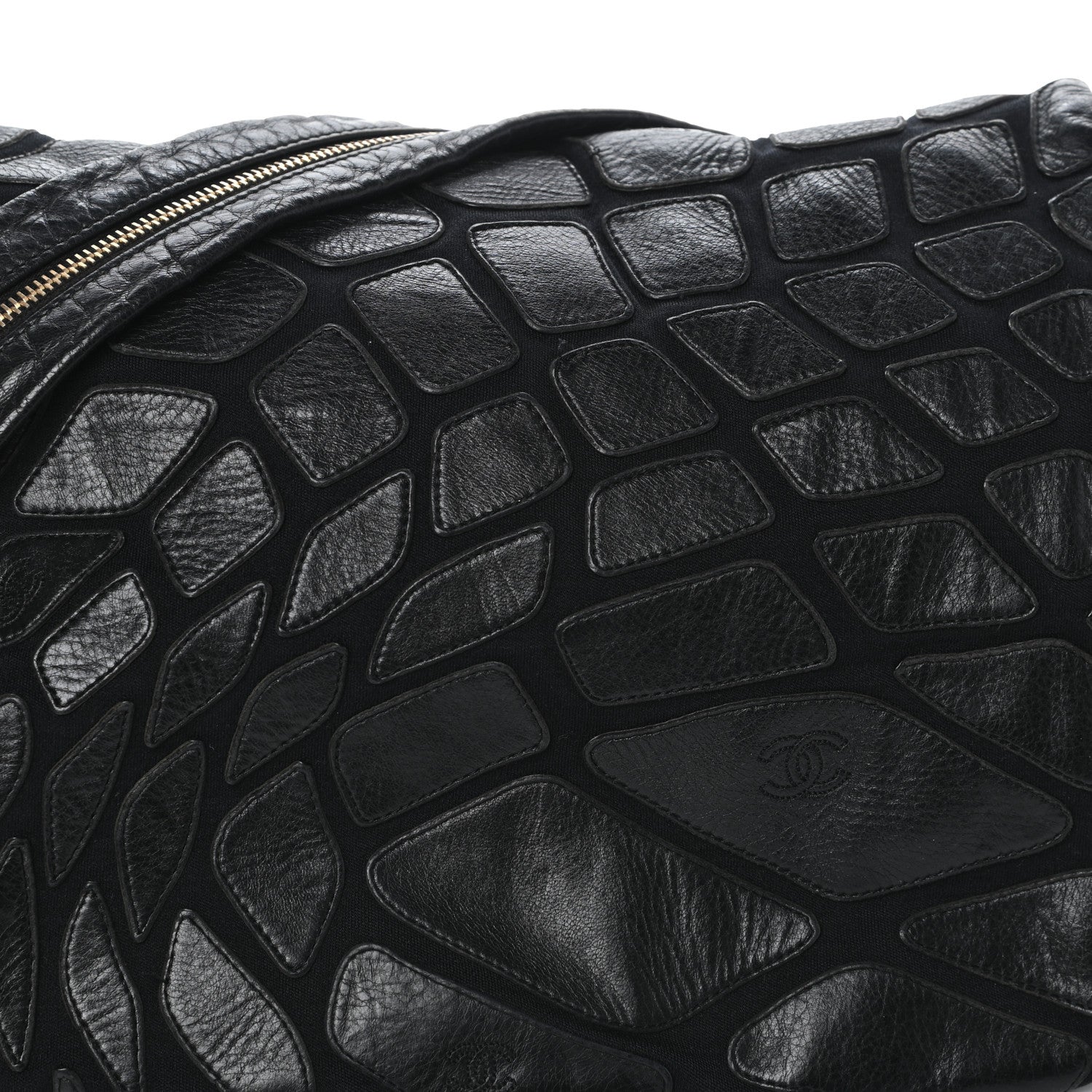 Chanel Lambskin Jersey Scales Flap Bag Black 8 of 11