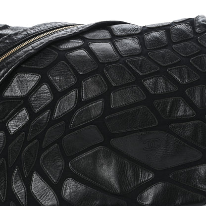 Chanel Lambskin Jersey Scales Flap Bag Black 8 of 11