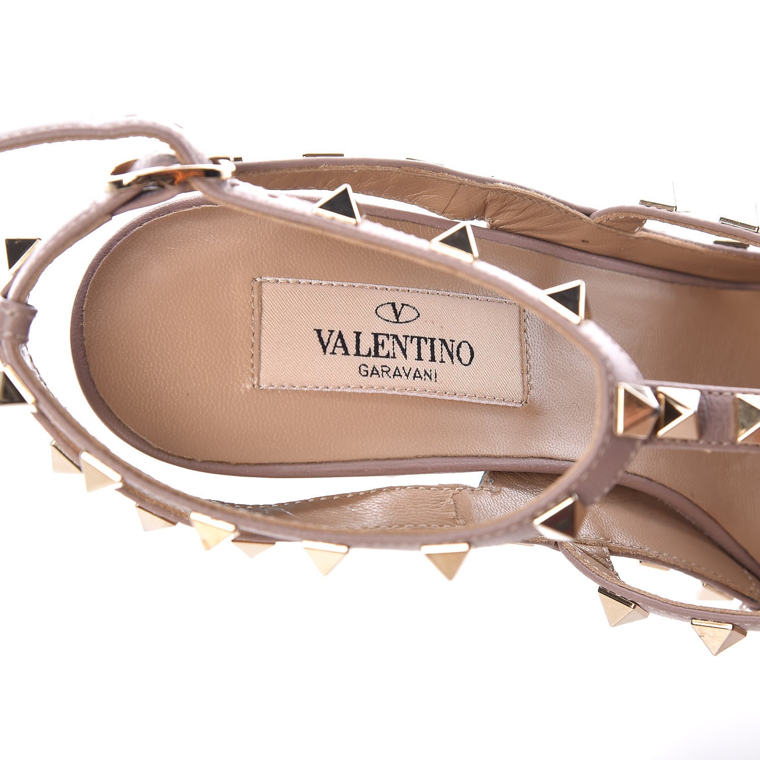 Valentino Garavani Patent Rockstud Ankle Strap 100mm Pumps 37 Parrot Poudre 6 of 7