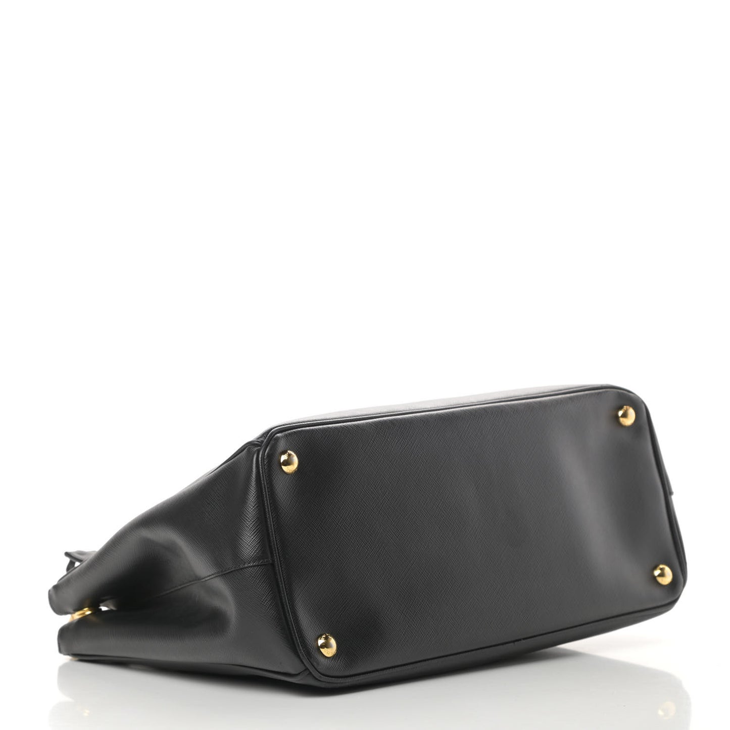 Saffiano Medium Galleria Double Zip Tote Black