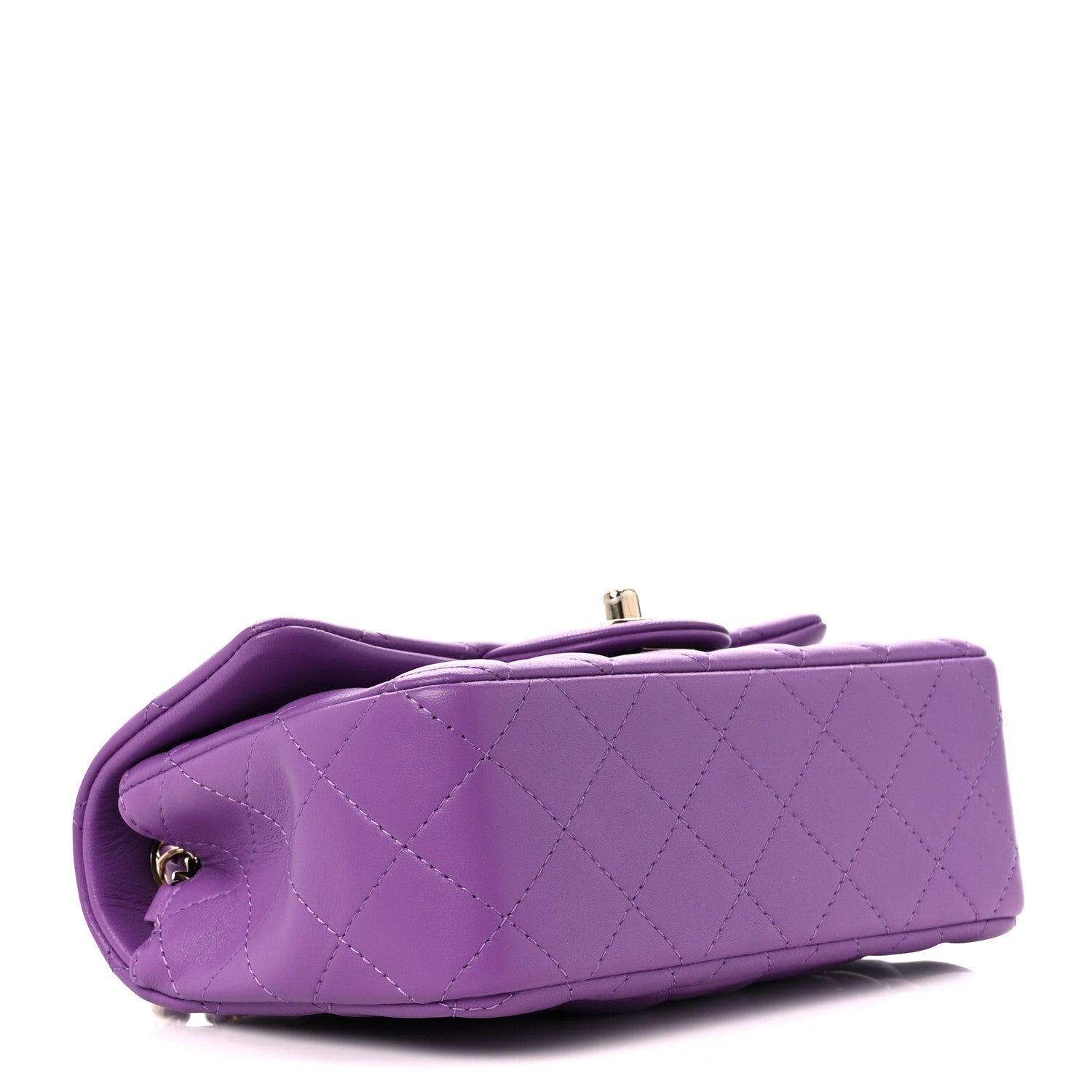 Chanel Lambskin Quilted Mini Rectangular Flap Purple 4 of 11
