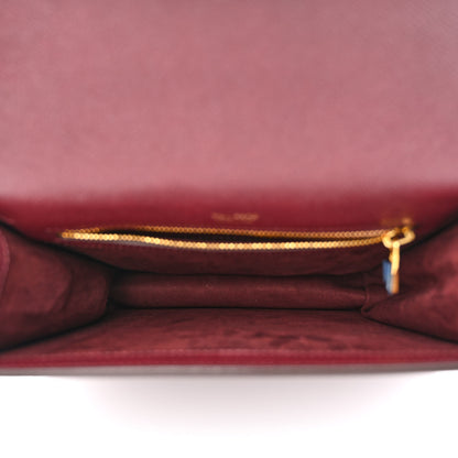 Tom Ford Grained Calfskin Large T Clasp Tara Crossbody Bag Cabernet 5 of 17