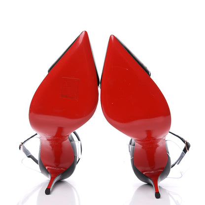 Christian Louboutin Kid PVC Nosy Spikes 100 Pumps 36.5 Black 4 of 6
