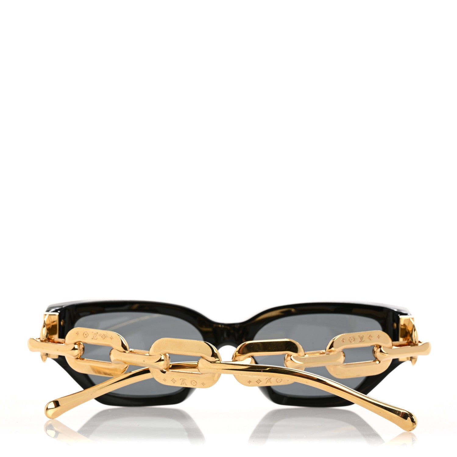 Louis Vuitton Metal LV Edge Sunglasses Z1473E Black 9 of 10