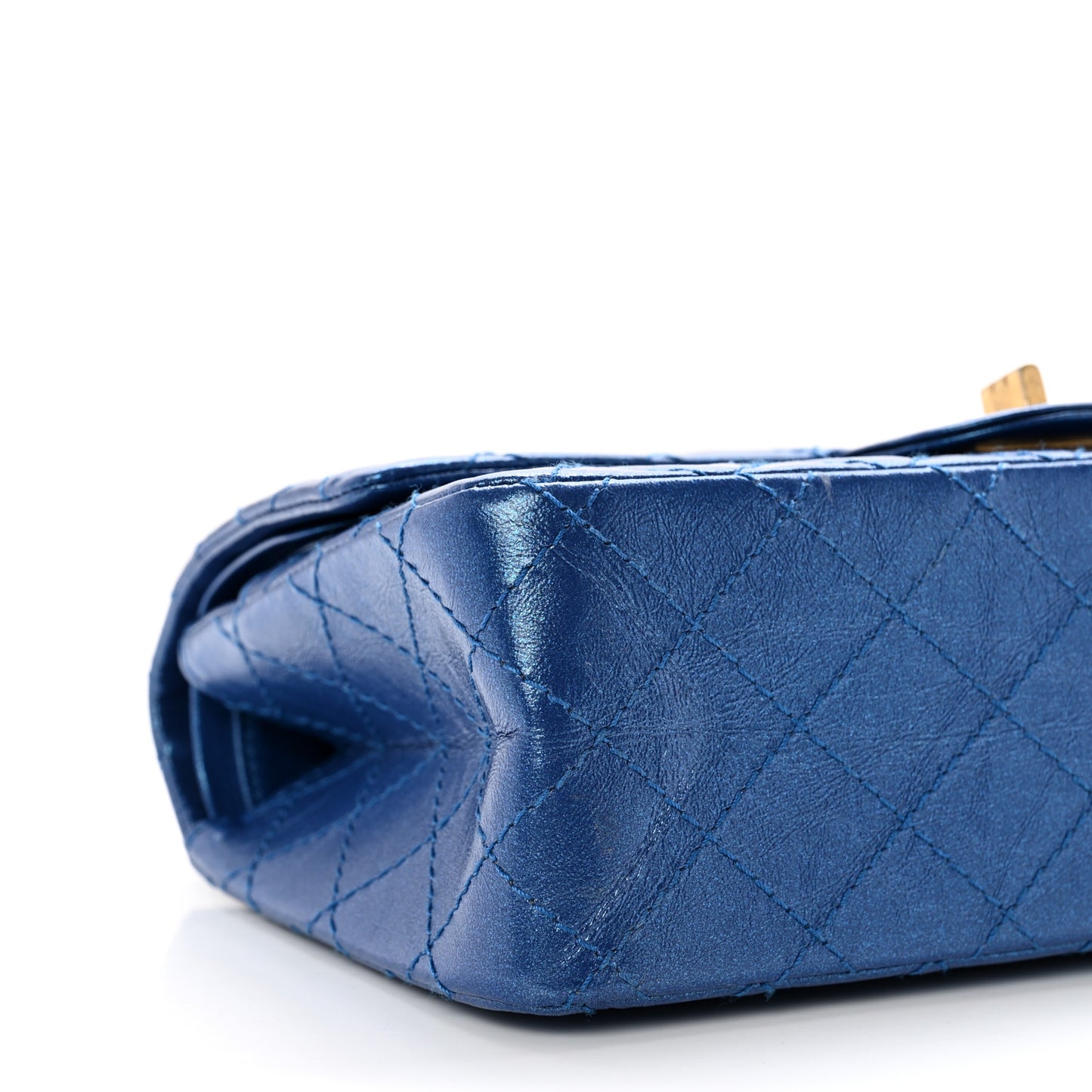 Metallic Calfskin Quilted 2.55 Reissue 225 Flap Blue