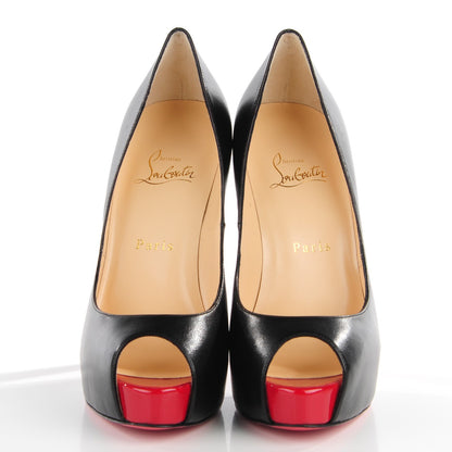 Christian Louboutin Kid Patent Vendome 120 Pumps 38.5 Black Red 2 of 6
