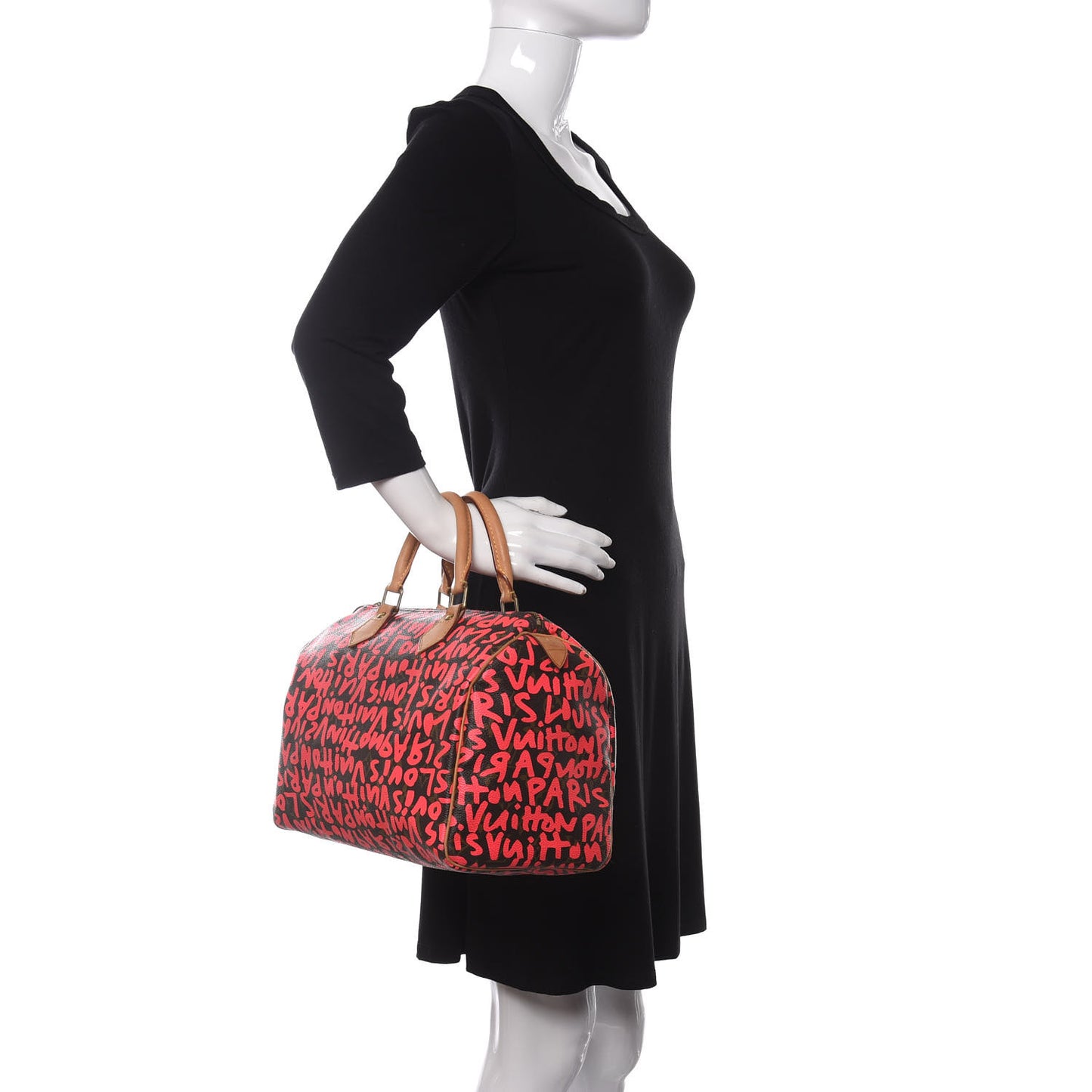 Monogram Graffiti Speedy 30 Fuchsia