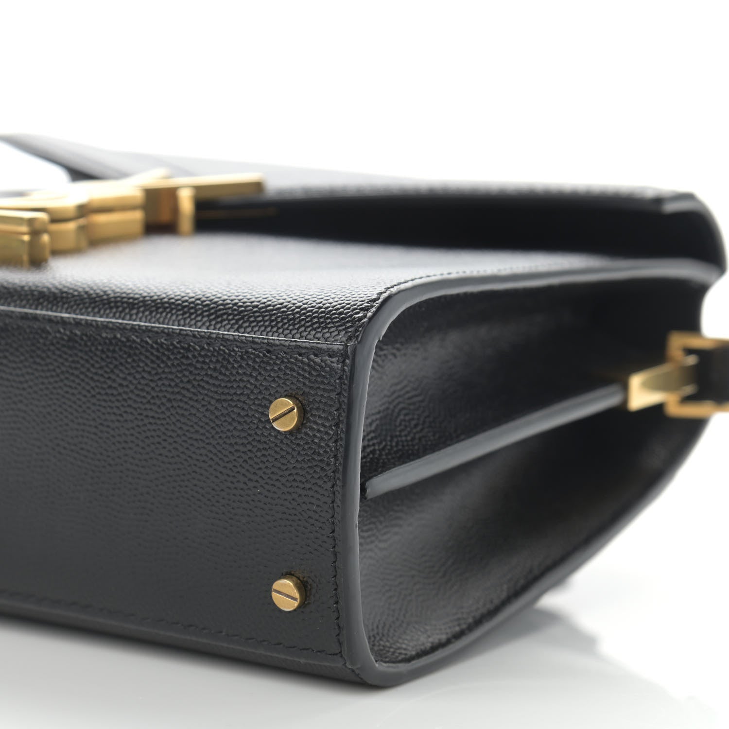 Saint Laurent Grain de Poudre Mini Classic Monogram Cassandra Top Handle Black 11 of 14