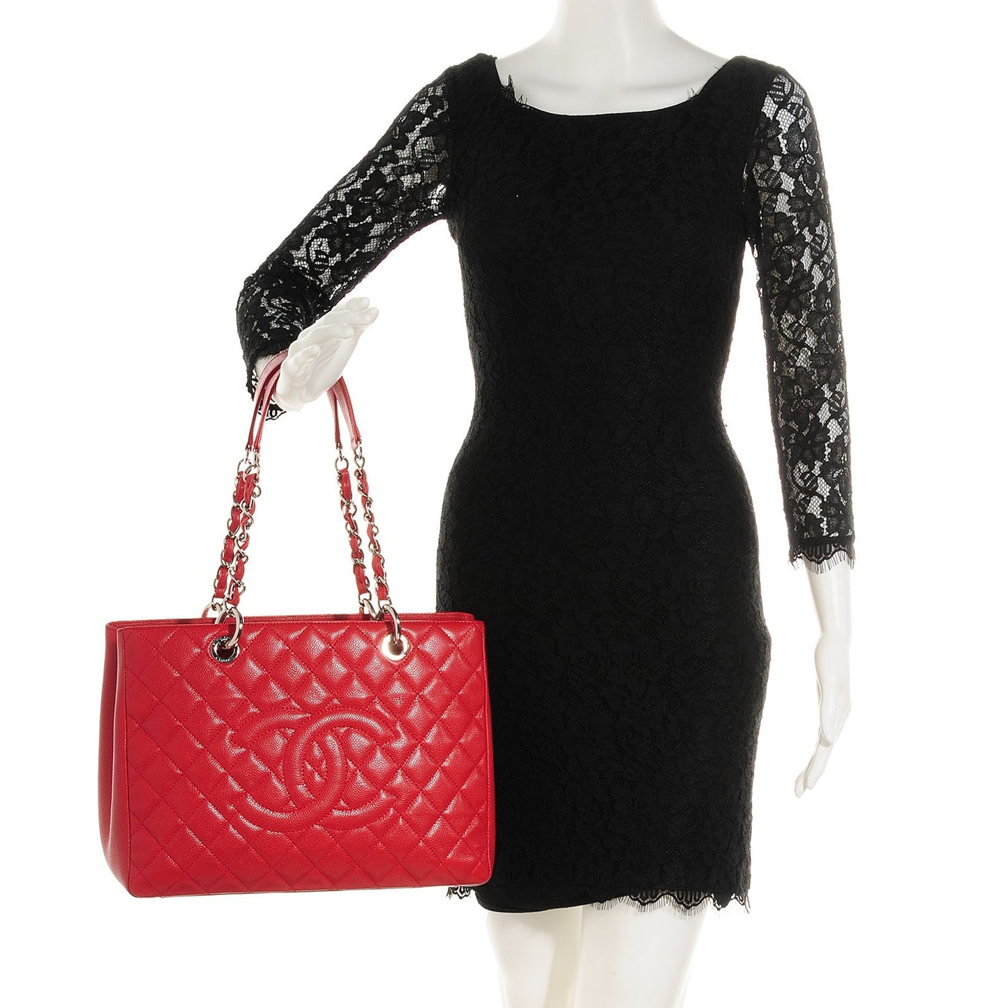 Caviar Grand Shopping Tote GST Red