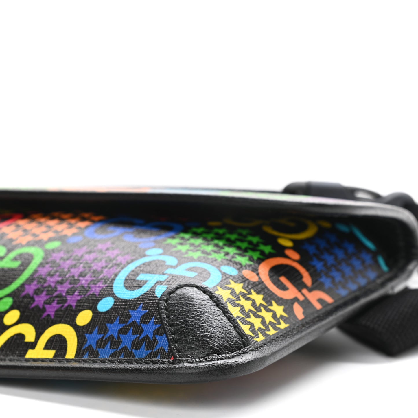 GG Supreme Monogram Psychedelic Slim Belt Bag Black