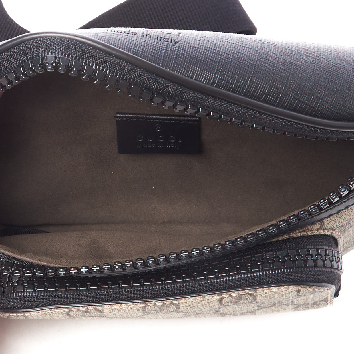 Gucci GG Supreme Monogram Belt Bag Black 6 of 9