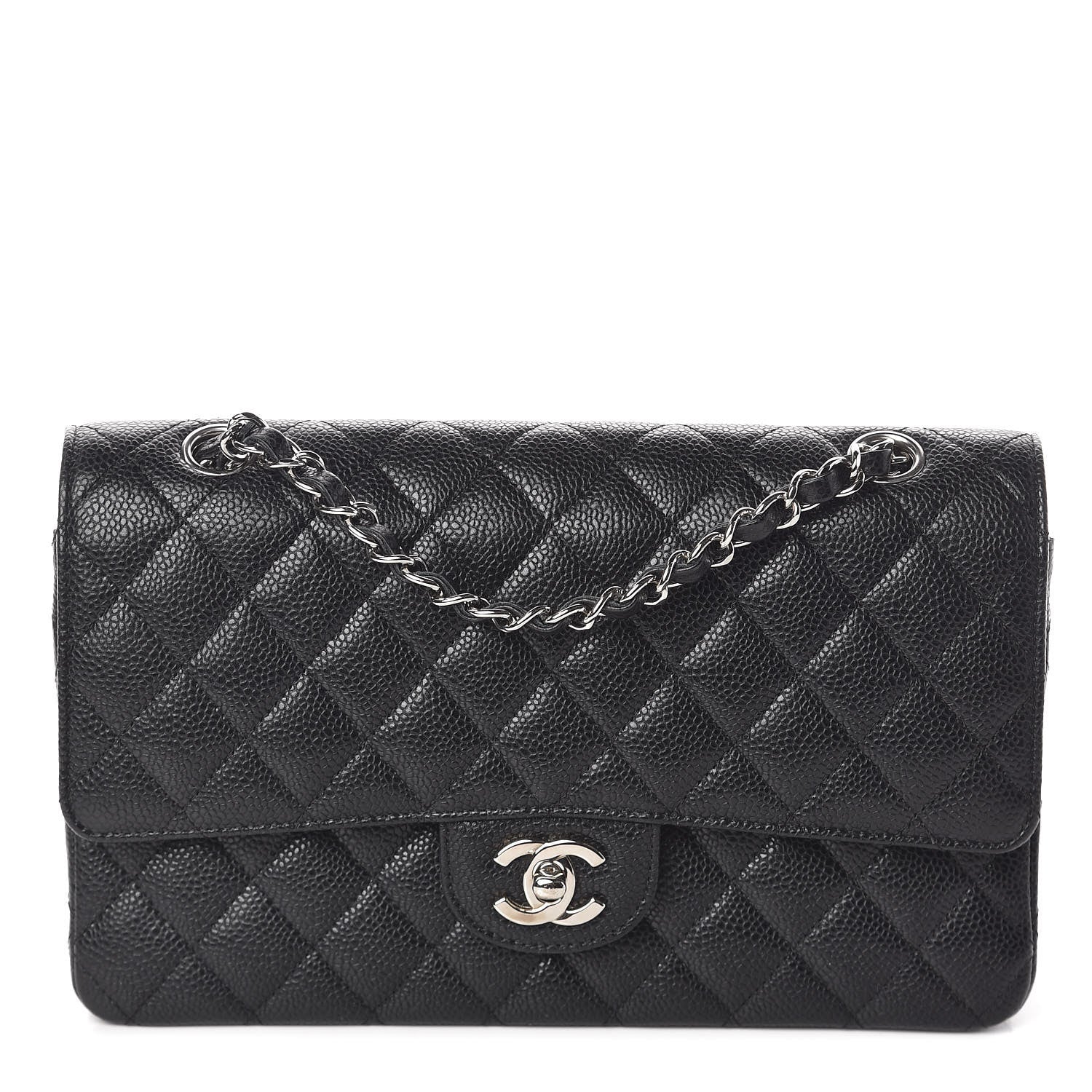 Chanel Caviar Quilted Medium Double Flap Black 1 of 11