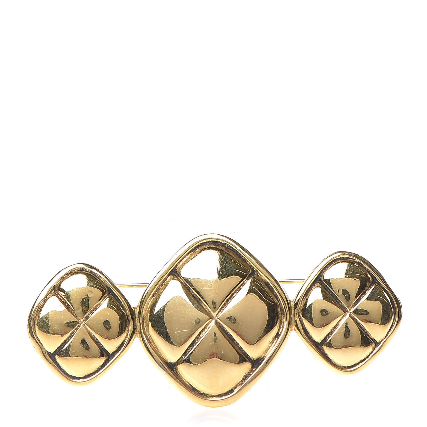 Quilted Brooch Gold