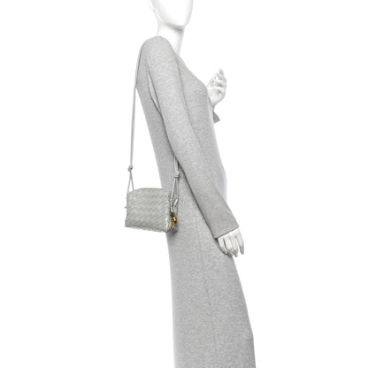 Bottega Veneta Polished Nappa Intrecciato Metallic Knot Mini Loop Camera Bag Sterling 2 of 9